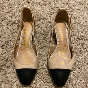 SAM EDELMAN LEAH CAP TOE PUMPS Sz 5